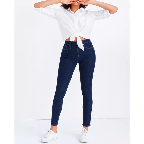 NEW Madewell Tall Curvy High-Rise Skinny Jeans in Lucille Wash 24 - Picture 1 of 10